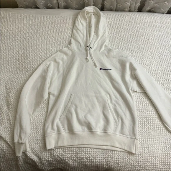NWT CHAMPION White Hoodie w/ logo - Picture 3 of 5